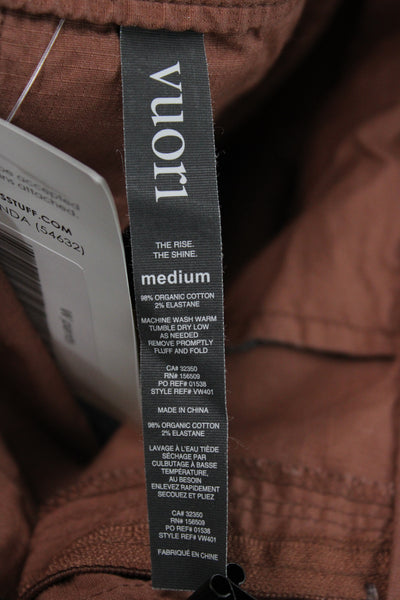 Vuori Mens Ankle Cargo Pants Brown Drawstring Organic Cotton Size M