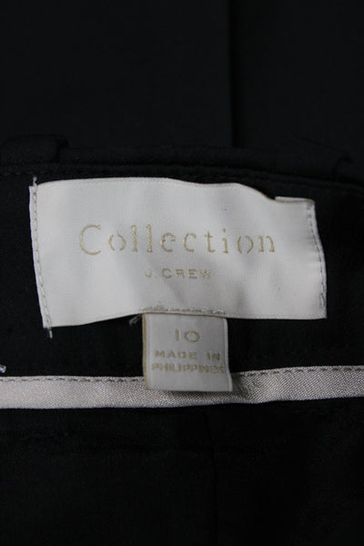 J Crew Collection Unisex Black Dress Pants Button 100% Polyester Size 10