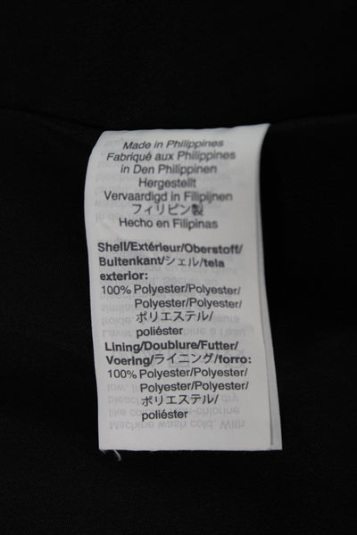 J Crew Collection Unisex Black Dress Pants Button 100% Polyester Size 10