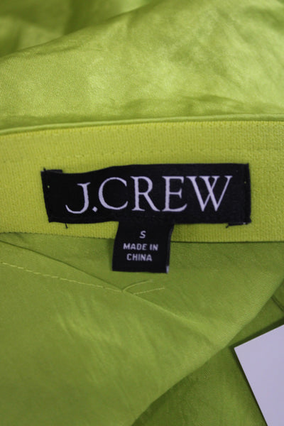 J Crew Womens A-Line Skirt Yellow Midi Size S