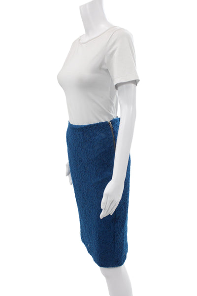 Moulinette Soeurs Anthropologie Womens Straight Pencil Skirt Blue Size 6