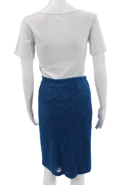 Moulinette Soeurs Anthropologie Womens Straight Pencil Skirt Blue Size 6