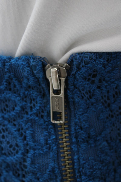 Moulinette Soeurs Anthropologie Womens Straight Pencil Skirt Blue Size 6