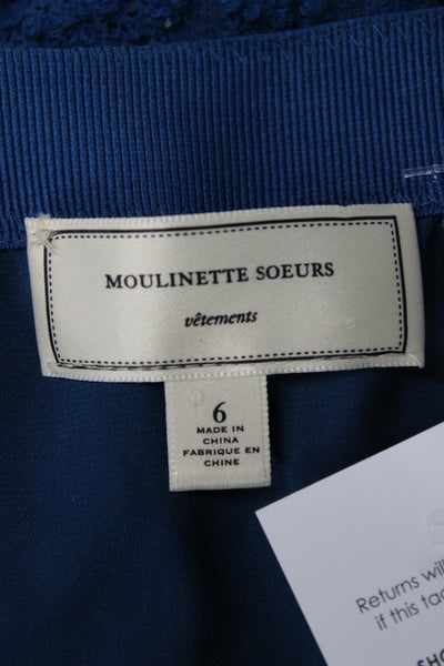 Moulinette Soeurs Anthropologie Womens Straight Pencil Skirt Blue Size 6