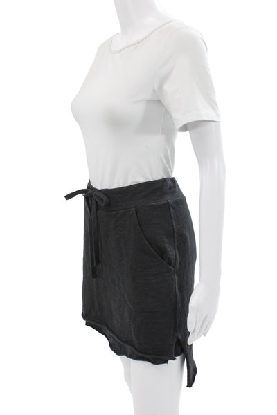 Thom Krom Women Black Mini Skirt 100% Cotton Solid Size S