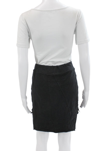 Thom Krom Women Black Mini Skirt 100% Cotton Solid Size S
