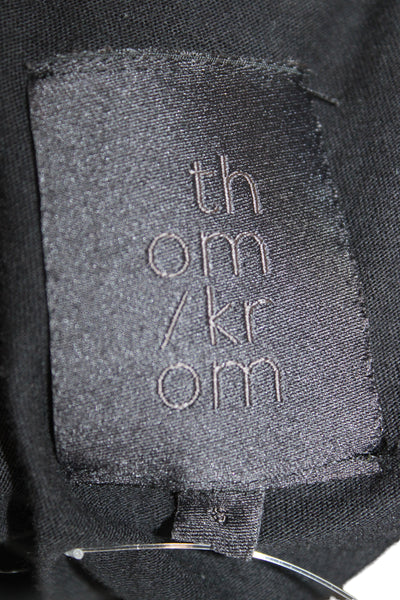 Thom Krom Women Black Mini Skirt 100% Cotton Solid Size S