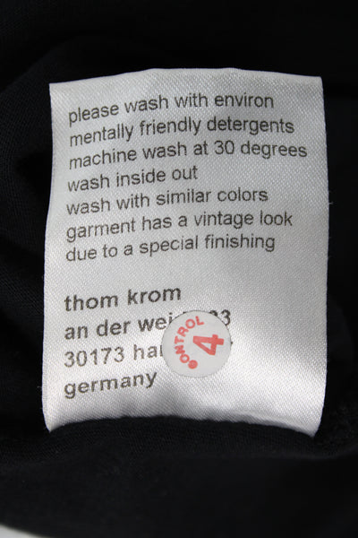 Thom Krom Women Black Mini Skirt 100% Cotton Solid Size S