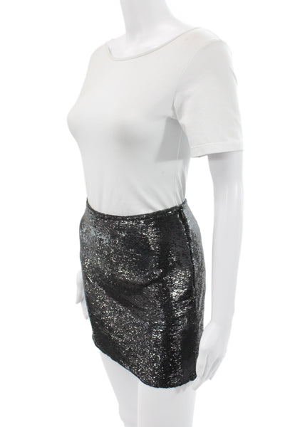 IRO Womens Mini Straight Pencil Skirt Black Viscose Size 34