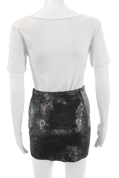 IRO Womens Mini Straight Pencil Skirt Black Viscose Size 34