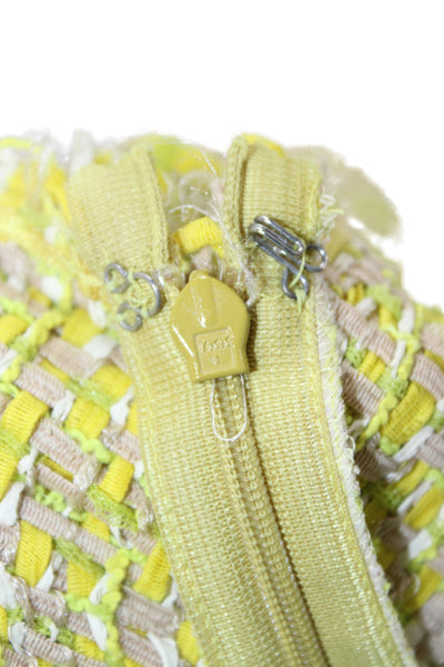 Lanvin Womens Fit & Flare Tank Dress Yellow Mid Calf Hook & Eye Size 36