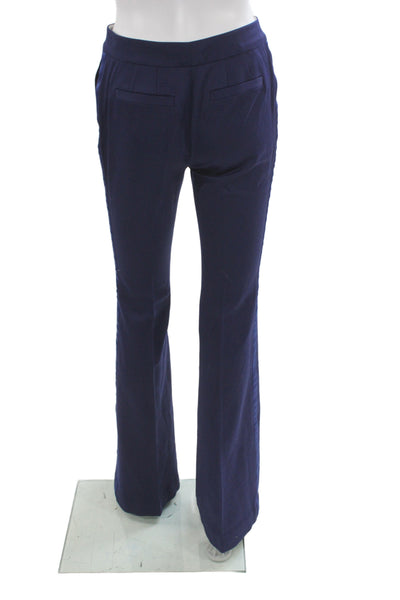 Rachel Zoe Womens Dress Pants Dark Blue Wool 34in Inseam Size 2
