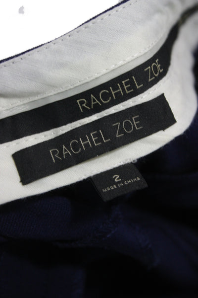 Rachel Zoe Womens Dress Pants Dark Blue Wool 34in Inseam Size 2
