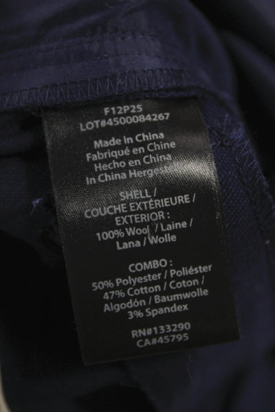 Rachel Zoe Womens Dress Pants Dark Blue Wool 34in Inseam Size 2