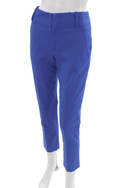 Argent Womens Ankle Cropped Dress Pants Blue Virgin Fleece Wool Size 26