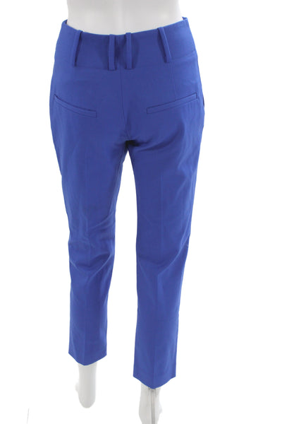 Argent Womens Ankle Cropped Dress Pants Blue Virgin Fleece Wool Size 26