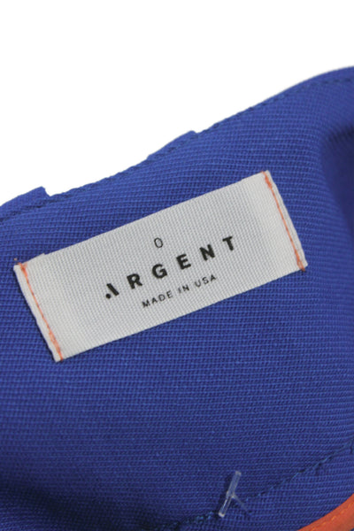 Argent Womens Ankle Cropped Dress Pants Blue Virgin Fleece Wool Size 26