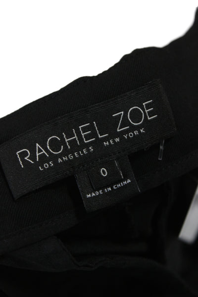 Rachel Zoe Womens Dress Pants Black Zip 34 Inseam Size 0