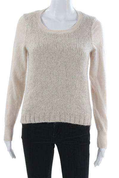 Christopher Fischer Unisex Pullover Sweater Beige 66% Cashmere Size S
