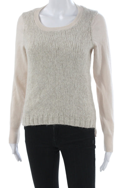 Christopher Fischer Unisex Pullover Sweater Beige 66% Cashmere Size S