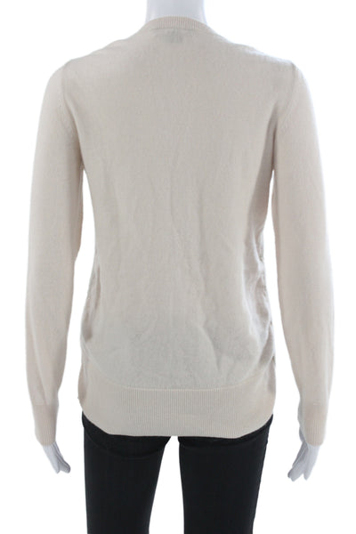 Christopher Fischer Unisex Pullover Sweater Beige 66% Cashmere Size S