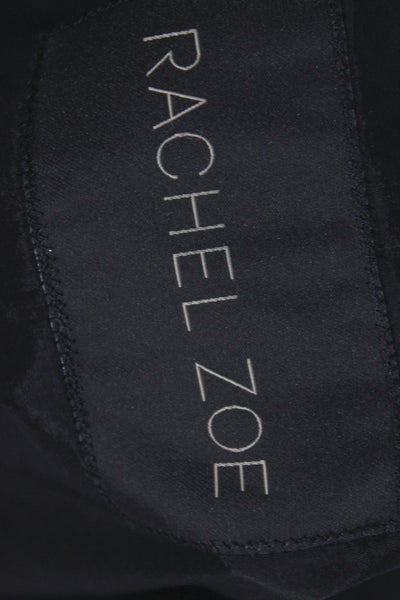 Rachel Zoe Womens Pea Coat Black Collared Button Size 0