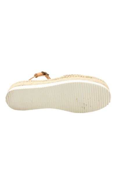 Soludos Women's Strappy Espadrille Buckle Sandals Tan Size 8.5