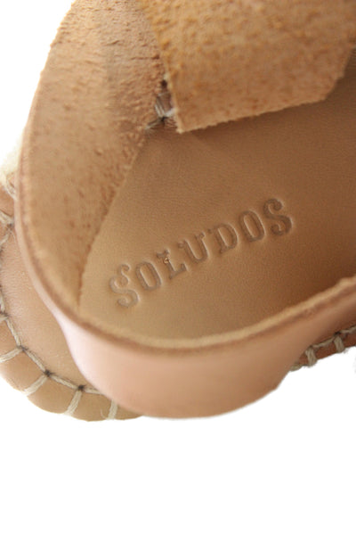 Soludos Women's Strappy Espadrille Buckle Sandals Tan Size 8.5