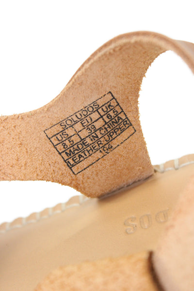 Soludos Women's Strappy Espadrille Buckle Sandals Tan Size 8.5