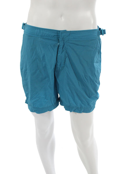 Orlebar Brown Mens Zipper Fly Lightweight Swim Trunks Ocean Blue Size 32