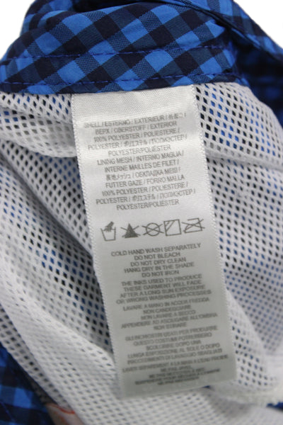 Sundek Mens Drawstring Plaid Lightweight Swim Trunks Blue Size 32