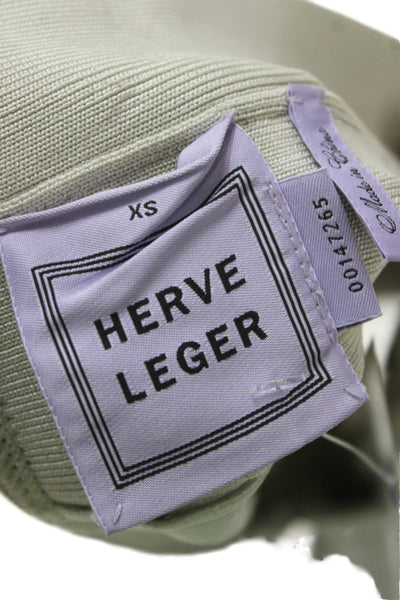 Herve Leger Women Bandage Mini Skirt Gray Size XS