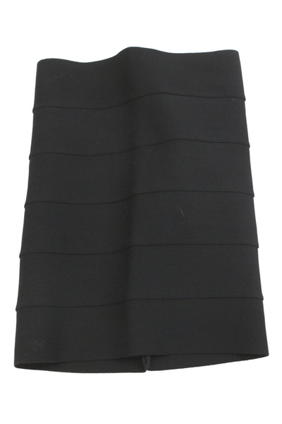 Pleasure Doing Business Womens Bandage Mini Skirt Black Polyester Rubber Size S