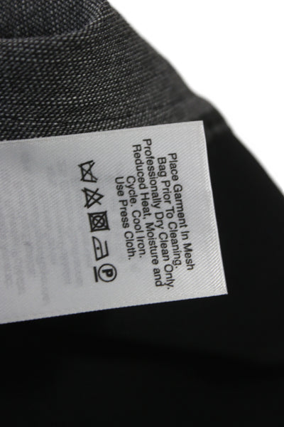 DKNY Womens A-Line Flare Leather Mini Skirt Black Size 0