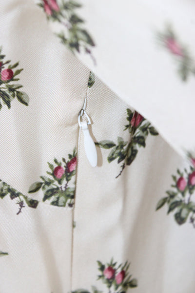Black Iris Womens Maxi Shirt Dress Beige Silk Floral Short Sleeve Size 0