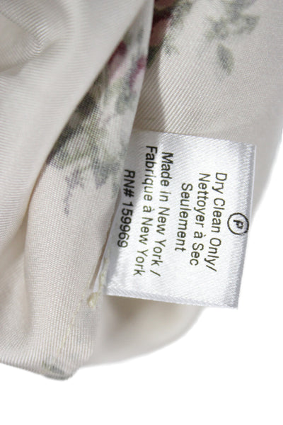 Black Iris Womens Maxi Shirt Dress Beige Silk Floral Short Sleeve Size 0