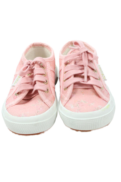 Love Shack Fancy X Superga Girls Floral Canvas Pink Sneakers Shoes Size 3