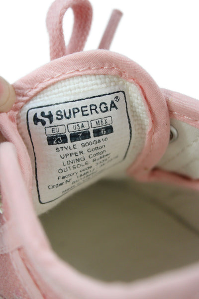 Love Shack Fancy X Superga Girls Floral Canvas Pink Sneakers Shoes Size 3