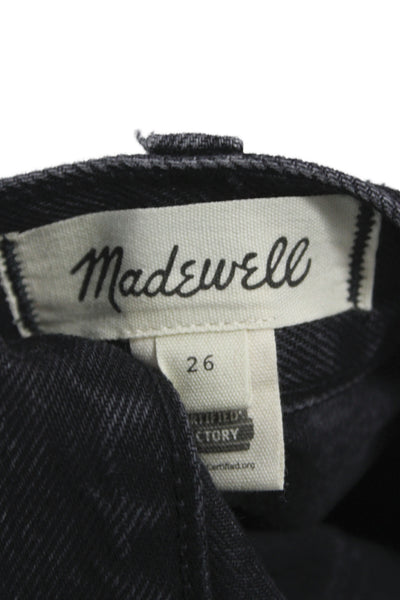 Madewell Womens Dark Gray Straight Pencil Maxi 100% Cotton Skirt Size 26
