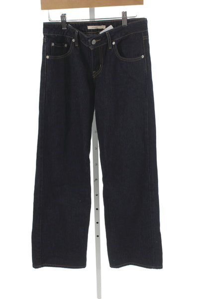 Levi Strauss & Co Unisex Straight Dark Blue Mid-Rise Jeans Button Fly Size 26