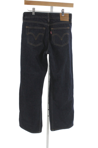 Levi Strauss & Co Unisex Straight Dark Blue Mid-Rise Jeans Button Fly Size 26