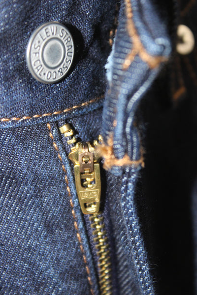 Levi Strauss & Co Unisex Straight Dark Blue Mid-Rise Jeans Button Fly Size 26
