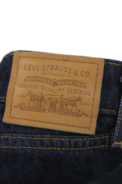 Levi Strauss & Co Unisex Straight Dark Blue Mid-Rise Jeans Button Fly Size 26
