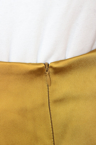 Zara Womens Mini Skirt Yellow 100% Polyester Size XS