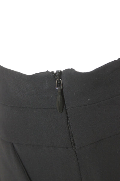 Parker Unisex Black Polyester Spandex Solid Zip Shorts Size 0