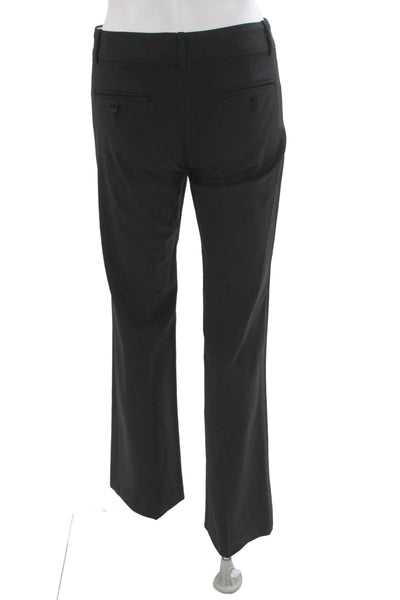 Theory Unisex Black Dress Pants Button Closure Wool Lycra Size 0