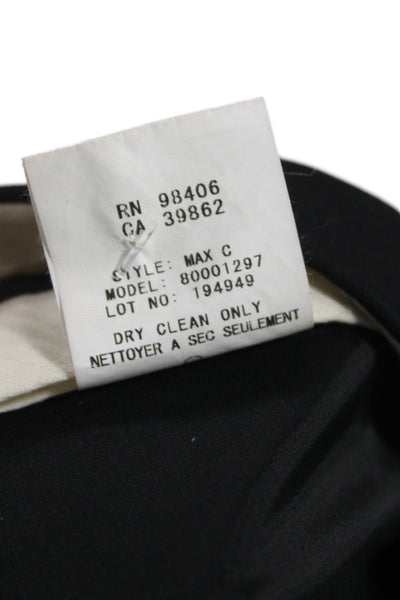 Theory Unisex Black Dress Pants Button Closure Wool Lycra Size 0