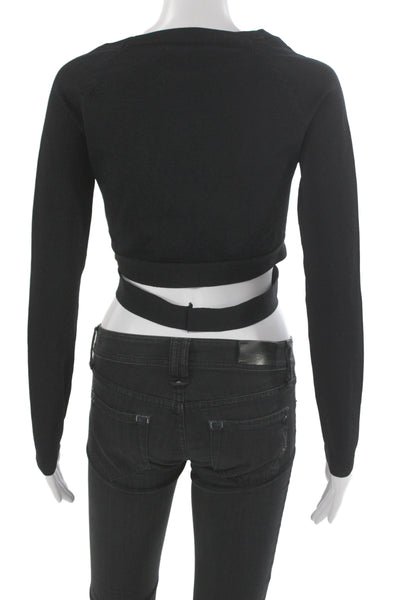 Endless Rose Women Pullover Sweater Black Crewneck Long Sleeve Size S