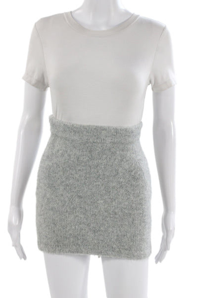 SNDYS. Women Mini Skirt Gray Size XS