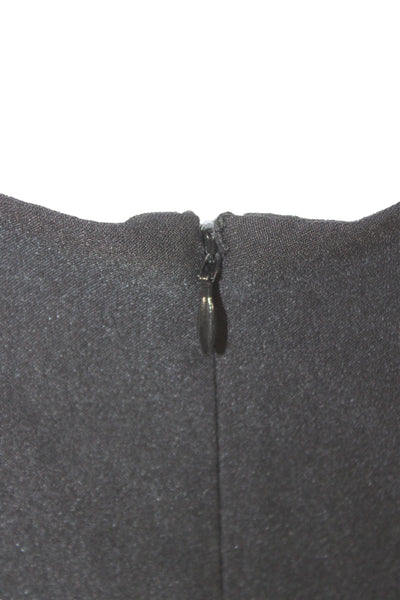 NBD Womens Fit & Flare Mini Dress Black Sleeveless Zip Above Knee Size M